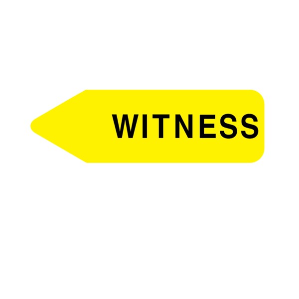 Labeling Flag - Imprinted - Witness - Yellow - Re Fill - 9/16" x 2"